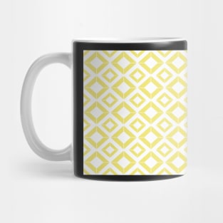 Abstract geometric pattern - gold and white. Mug